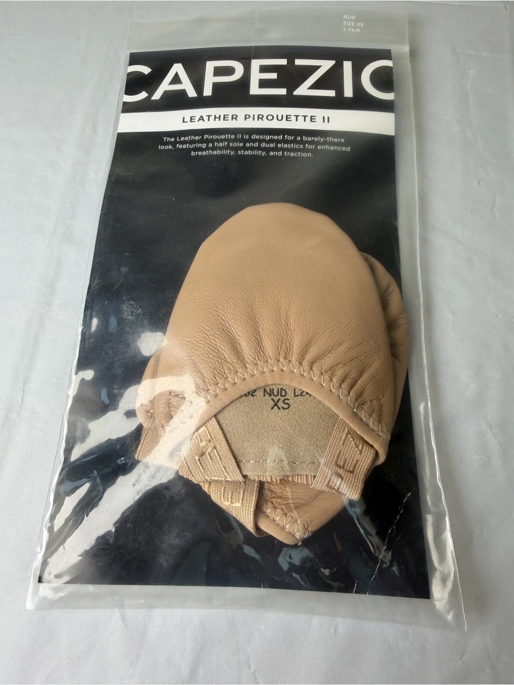 Women’s Capezio Leather Pirouette II Half Sole - Nude XS